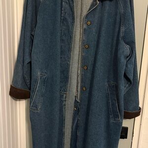 Silhouette Blue Jean Jacket with Brown Accents